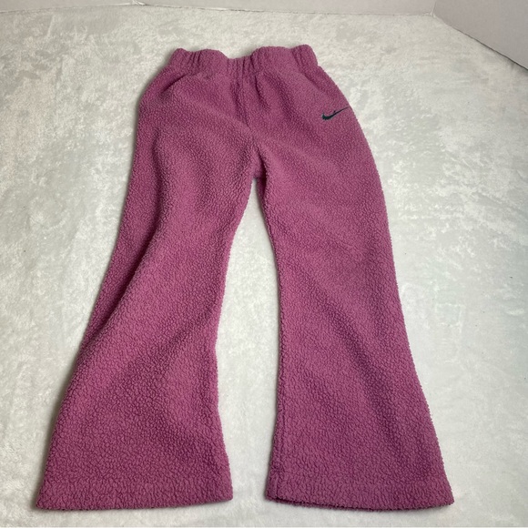 Nike Mauve Fleece Hoodie and Flare Pants Size 6 - Picture 7 of 10